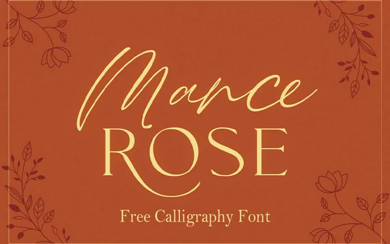 Mance Rose Free-Calligraphy Font Preview